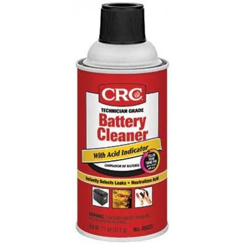 05023 CRC Battery Cleaner With Acid Indicator, Yellow, 12oz Aerosol