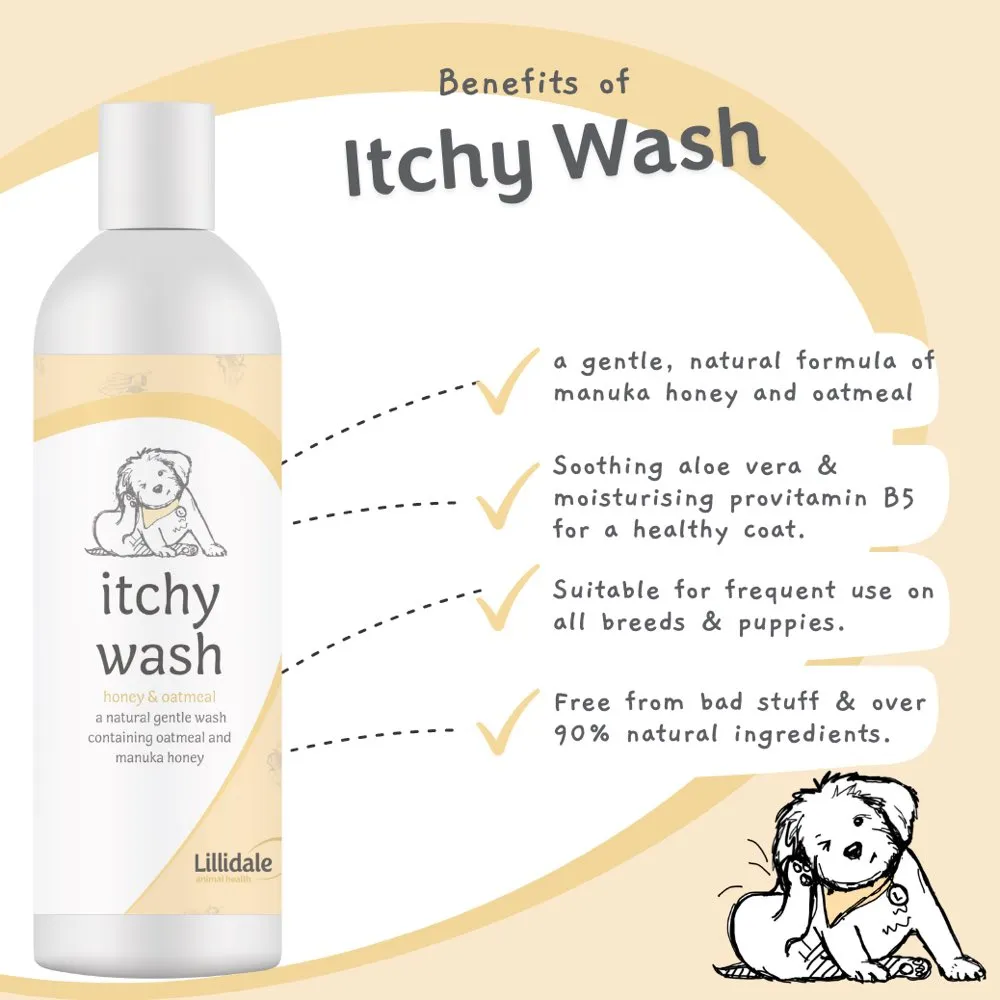 10% OFF (Exp Mar 25): Lillidale Itchy Wash Dog Shampoo (Honey & Oatmeal) 250ml