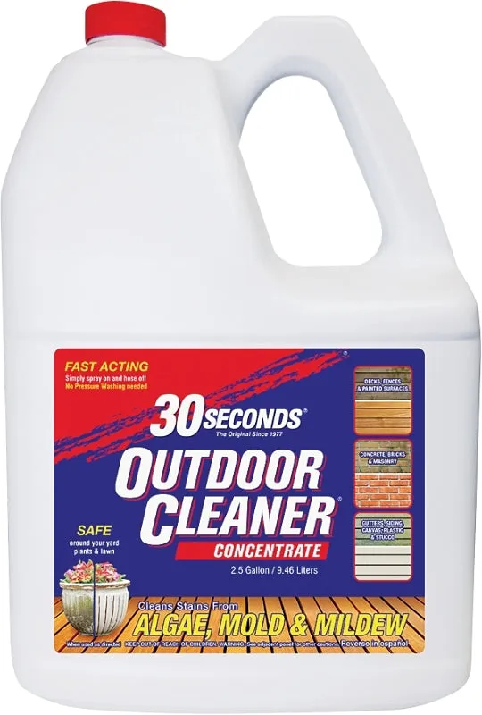 30 Seconds 2.5G30S Outdoor Cleaner, 2.5 gal, Bottle, Liquid, Light Yellow :EA: QUANTITY: 2