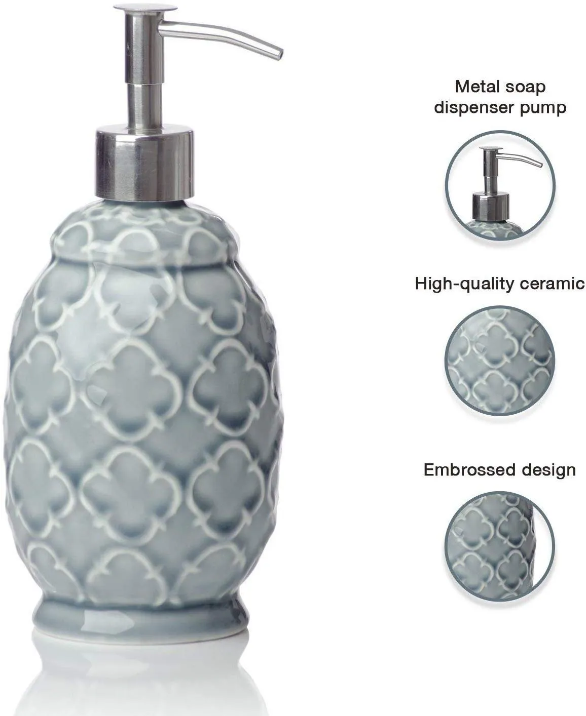 4 Piece Ceramic Bathroom Accessory Set