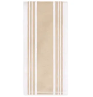 All-Clad Striped Dual Kitchen Towel – Almond