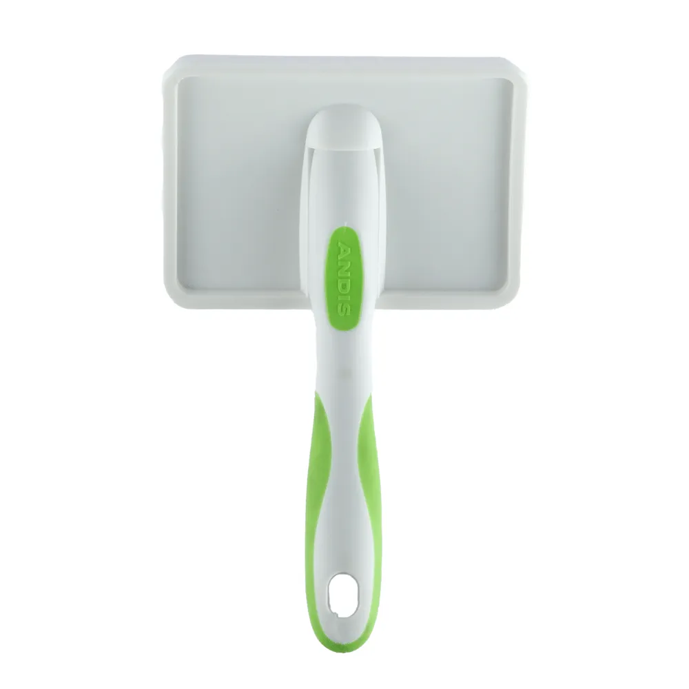 Andis Firm Slicker Brush Grooming Tool for Dogs (White/Green)