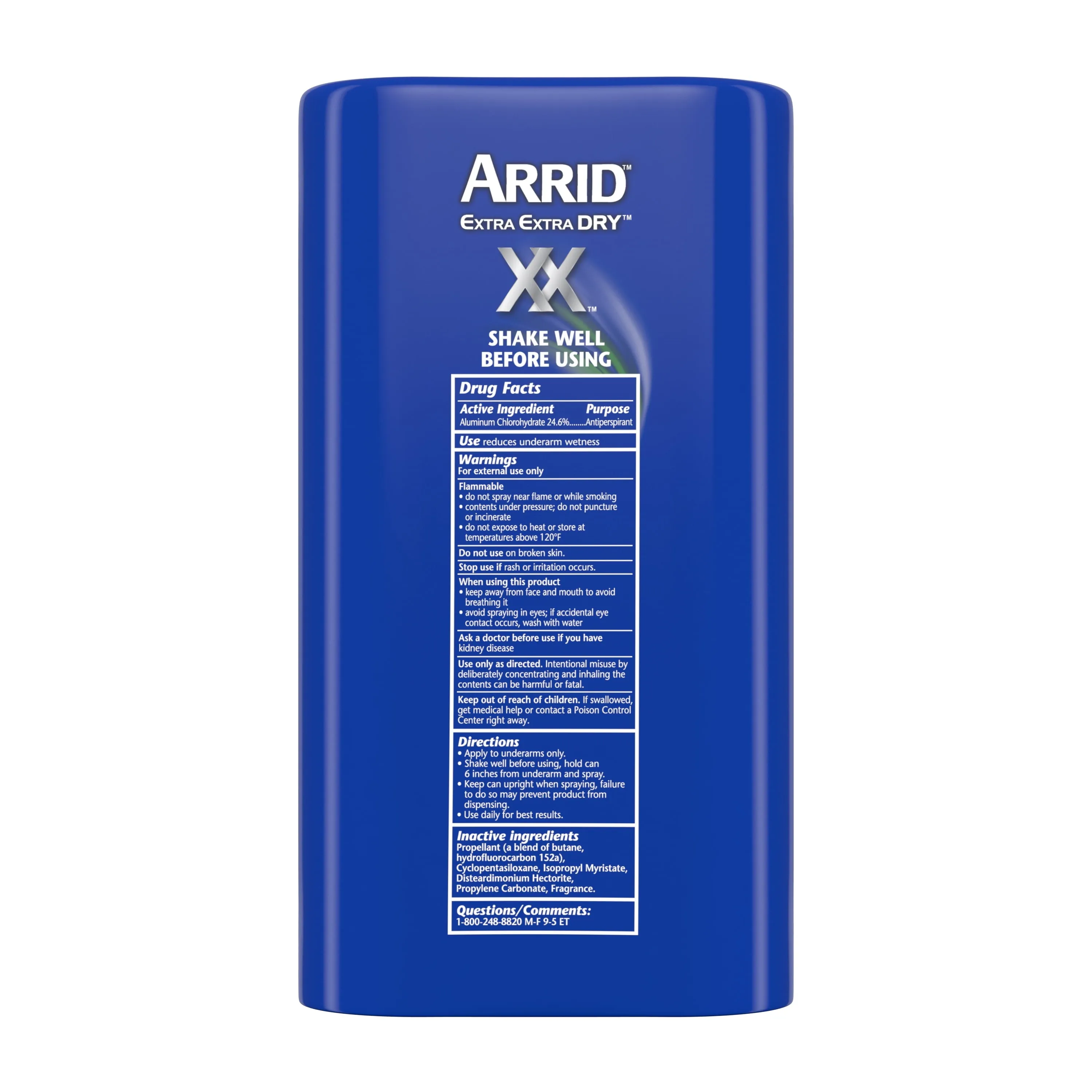 Arrid XX Extra Extra Dry Ultra Clear Aerosol Antiperspirant Deodorant, Ultra Fresh ,Twin Pack (two 6oz. cans) Packaging May Vary