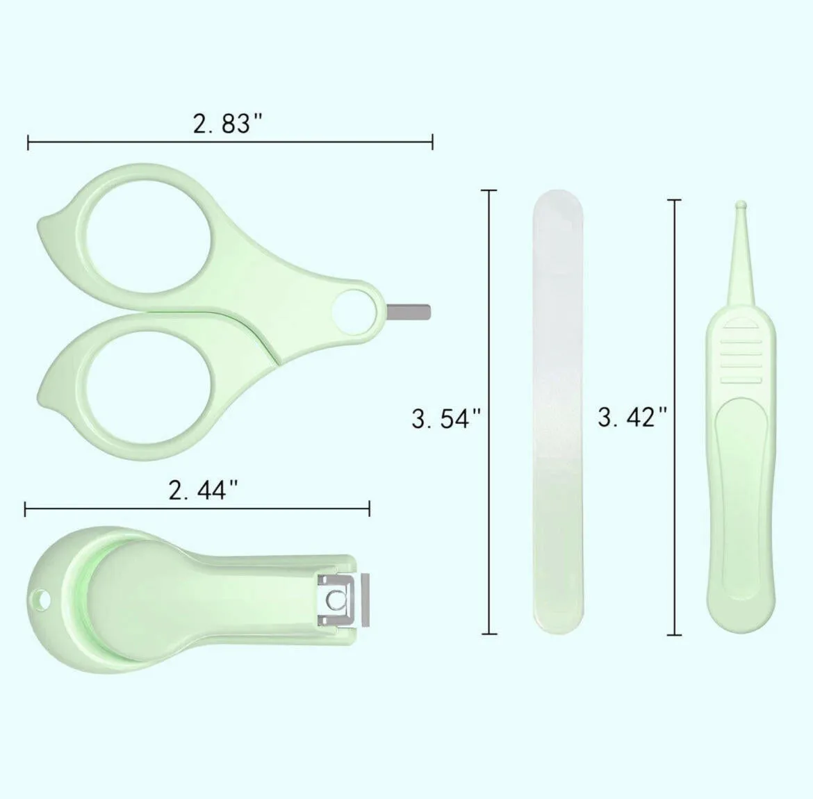 Baby Nail Kit, 4-in-1 Baby Nail Care Set