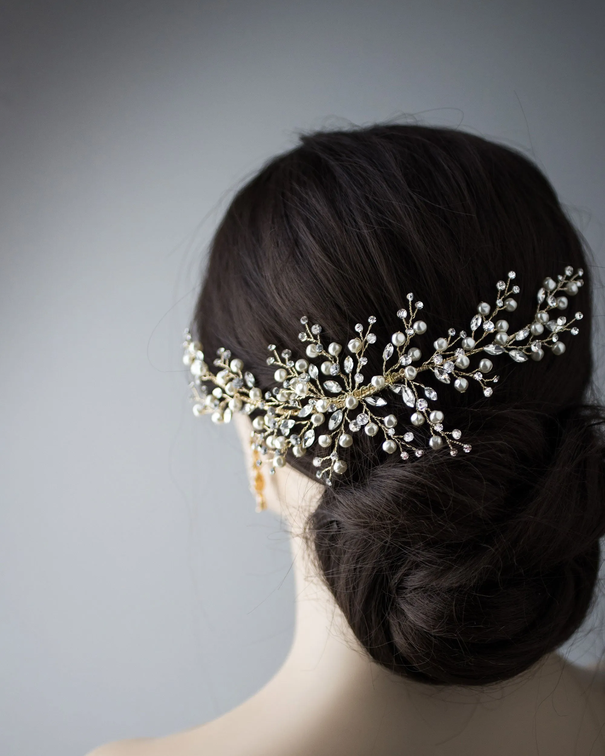 Baroque Pearls and Crystals Bridal Headpiece