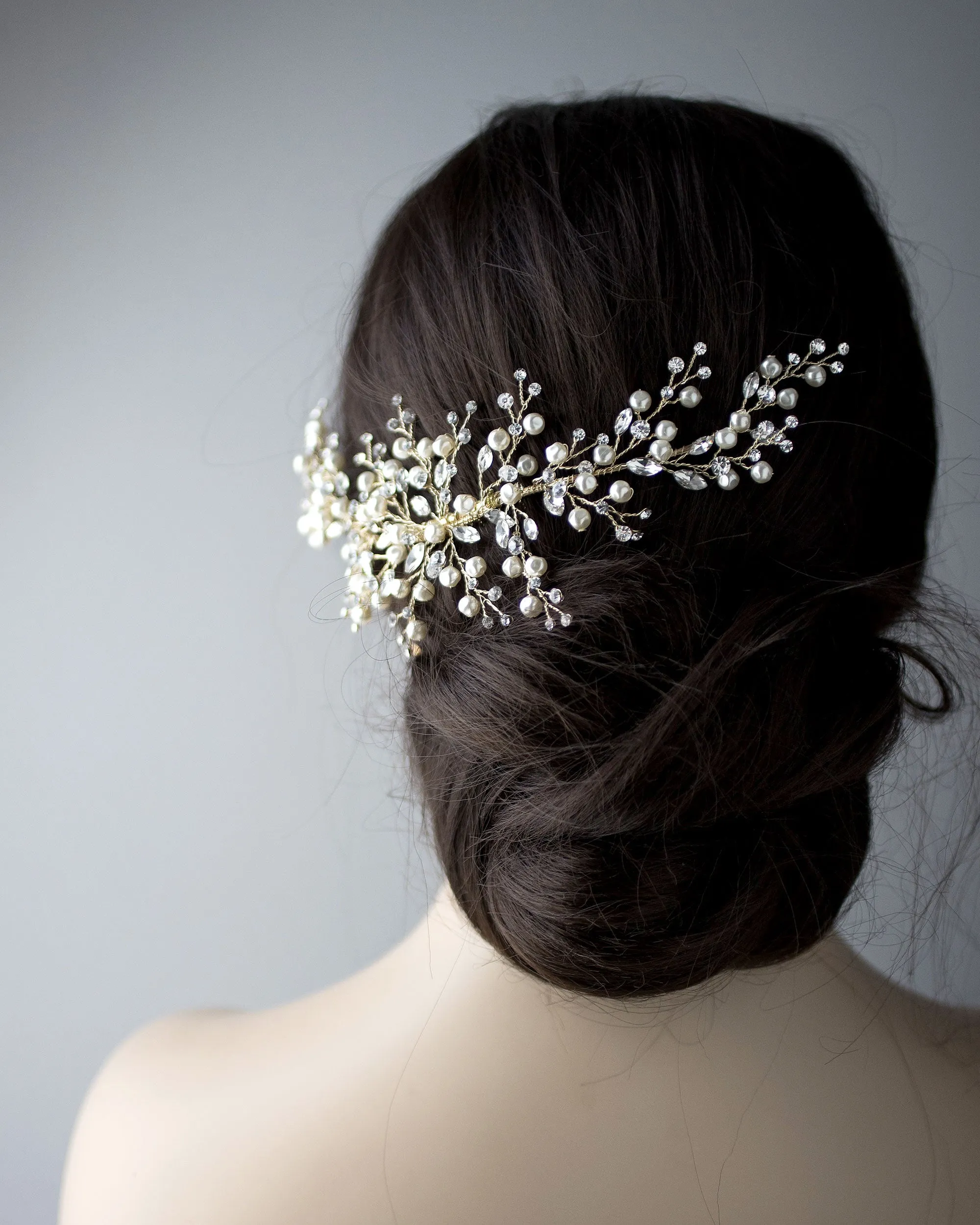 Baroque Pearls and Crystals Bridal Headpiece