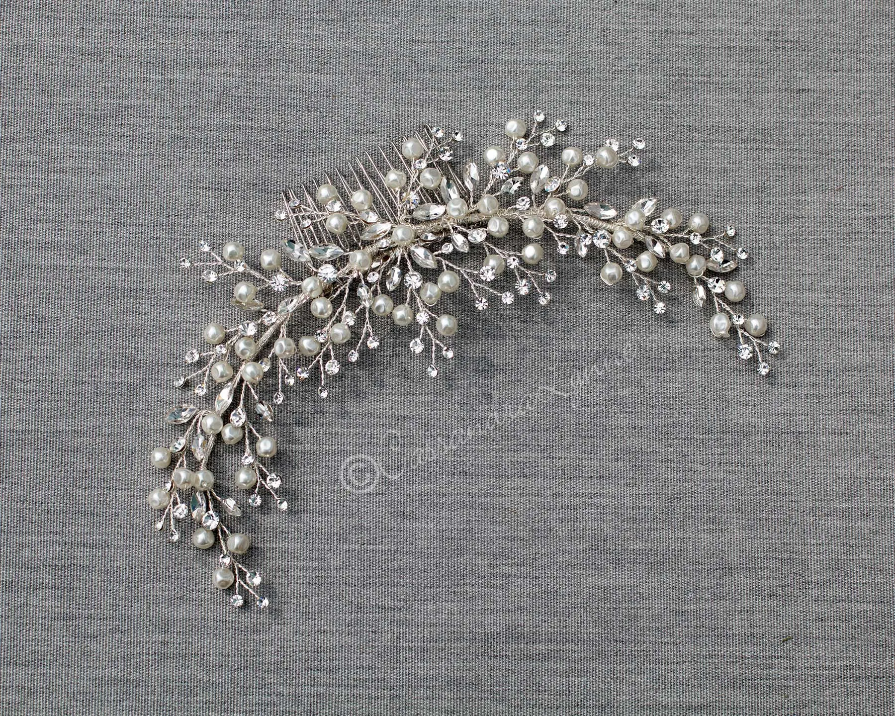 Baroque Pearls and Crystals Bridal Headpiece