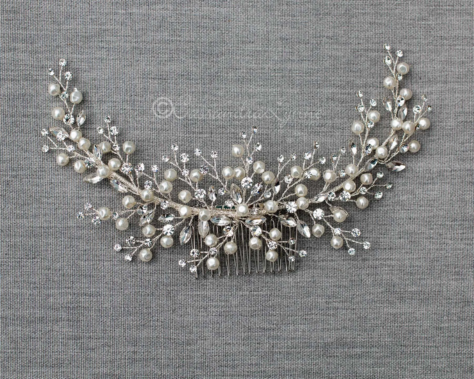 Baroque Pearls and Crystals Bridal Headpiece