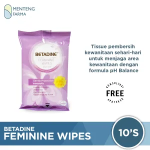 Betadine Feminine Wipes Gentle Protection Isi 10 Lembar - Tisu Basah