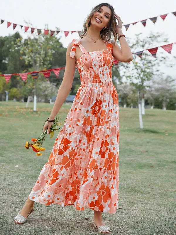 Boho Blossom Rayon Maxi Dress