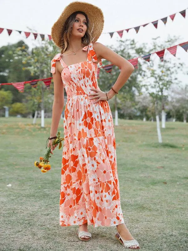 Boho Blossom Rayon Maxi Dress