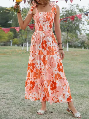 Boho Blossom Rayon Maxi Dress