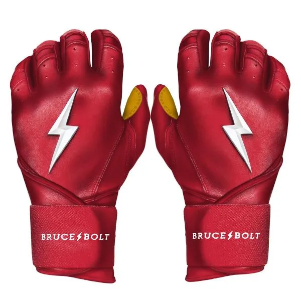 Bruce Bolt Youth Premium Pro Long Cuff Pair of Batting Gloves