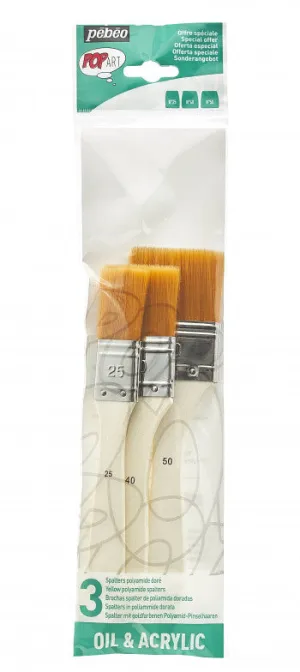 BRUSHES WALLET 3 SPALTERS YELLOW POLYAMIDE