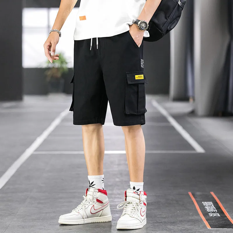 Cargo Shorts Men Summer Outdoor Korean Trendy Thin Loose Couple Mid-Length CasualSport Pants Bermuda Shorts