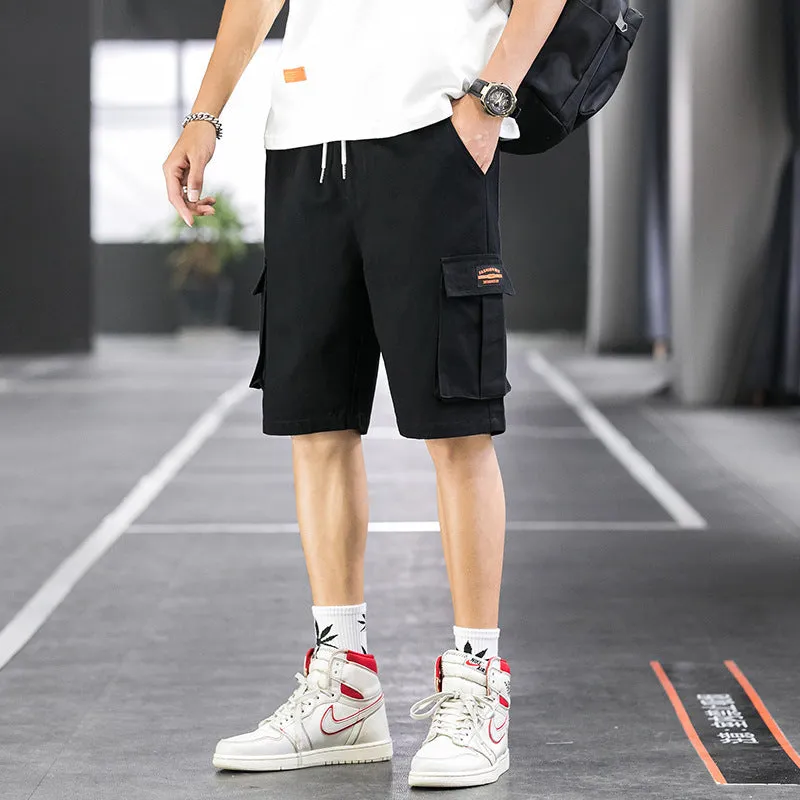 Cargo Shorts Men Summer Outdoor Korean Trendy Thin Loose Couple Mid-Length CasualSport Pants Bermuda Shorts