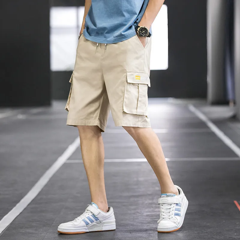 Cargo Shorts Men Summer Outdoor Korean Trendy Thin Loose Couple Mid-Length CasualSport Pants Bermuda Shorts