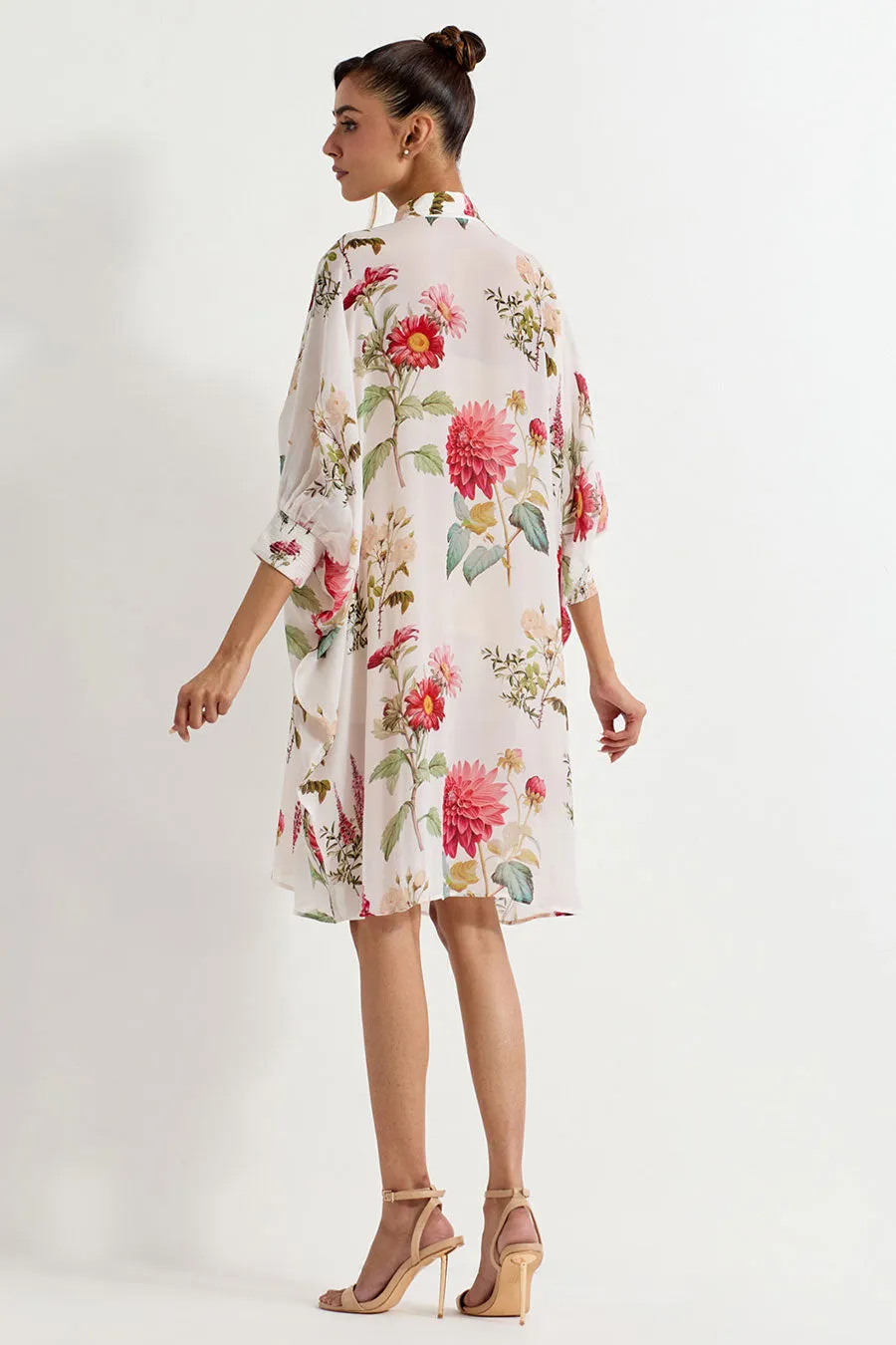 Daisy Printed Georgette Relaxed Dress