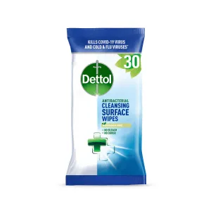 Dettol Antibacterial Disinfectant Biodegradable Multi Surface Cleaning Wipes (30 Pack)