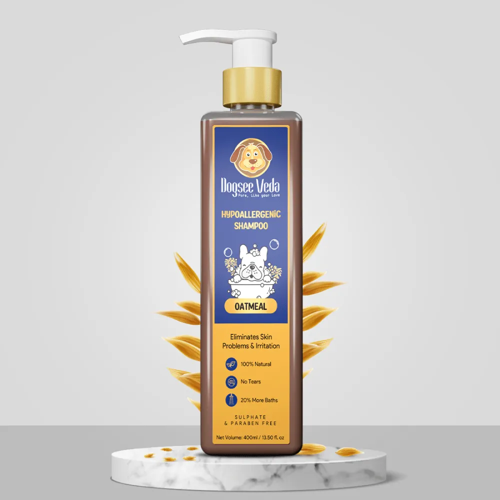 Dogsee Veda Hypoallergenic Oatmeal Shampoo for Dogs (200ml) (Limited Shelf Life)