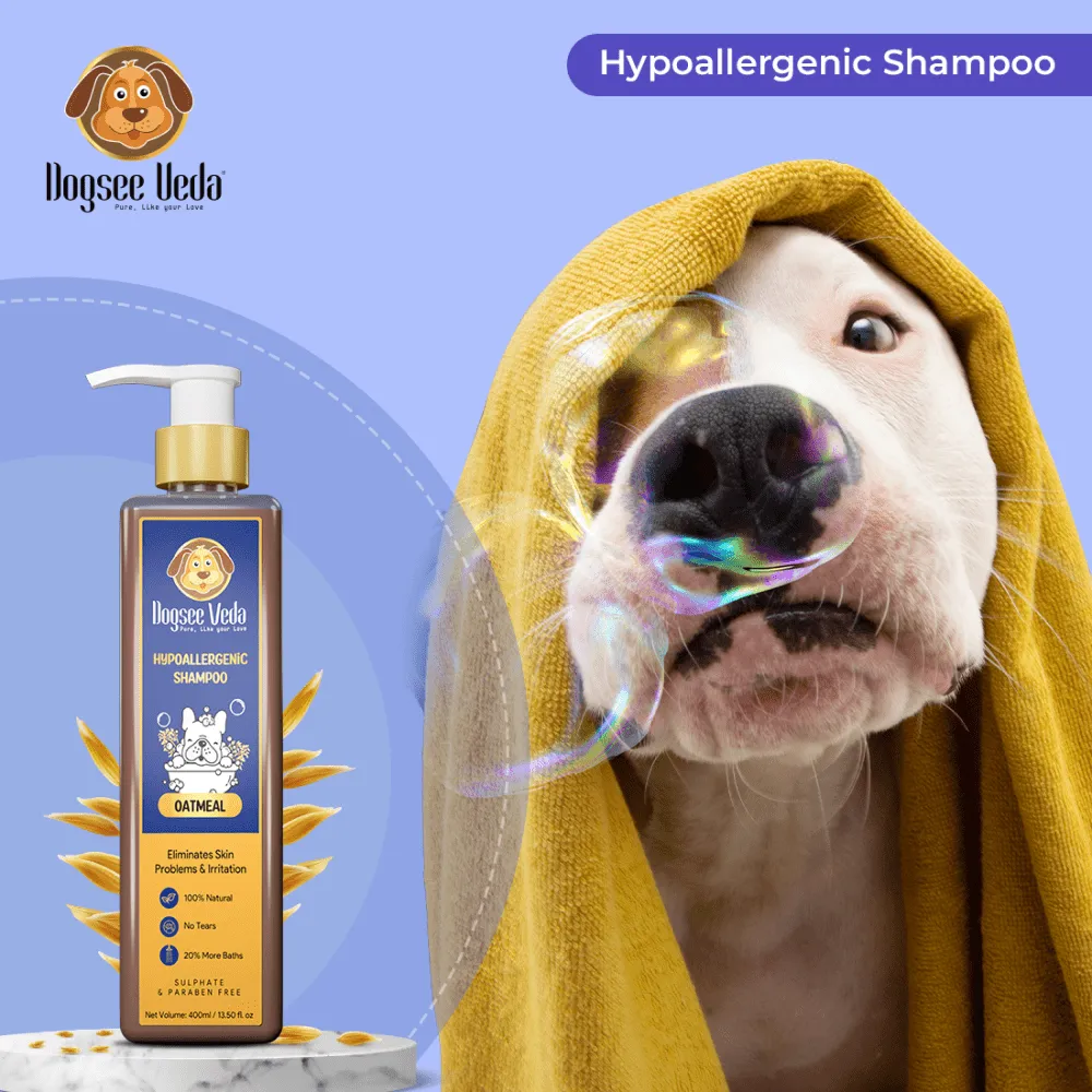 Dogsee Veda Hypoallergenic Oatmeal Shampoo for Dogs (200ml) (Limited Shelf Life)