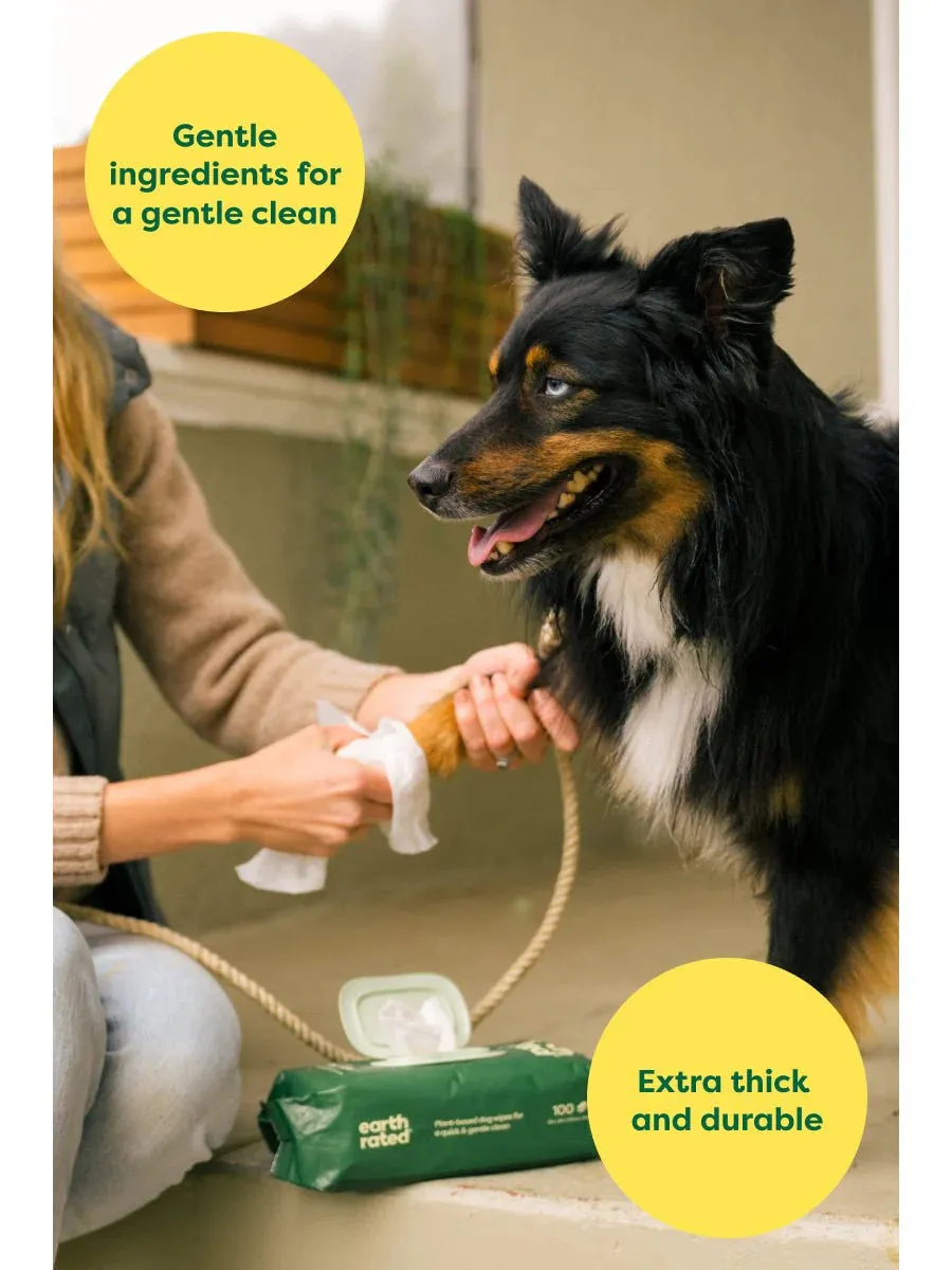 Earth Rated Plant-Based Dog Grooming Wipes