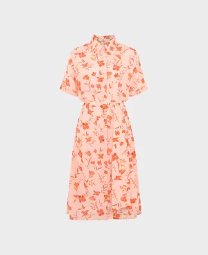 Elle Floral Silk Shirt Dress