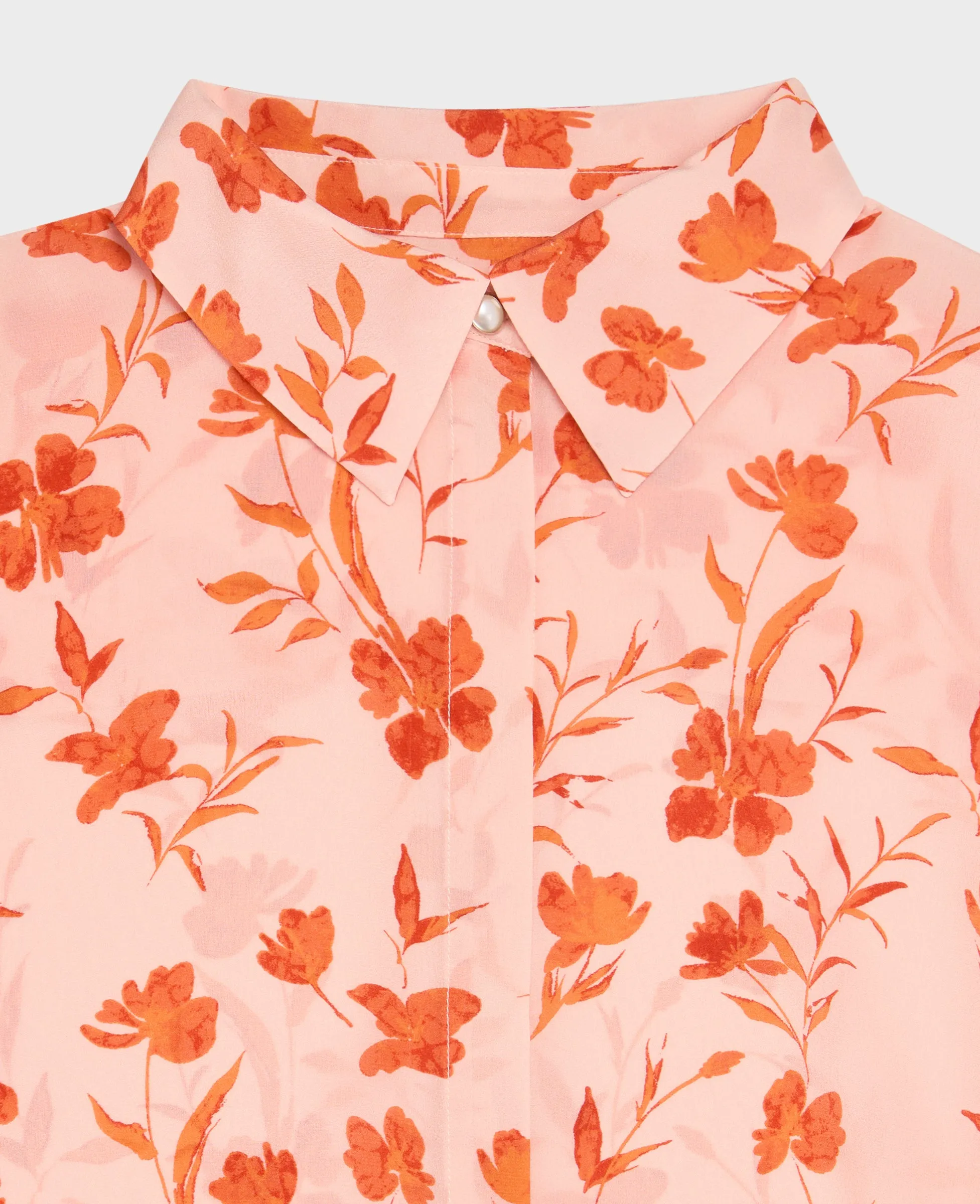 Elle Floral Silk Shirt Dress