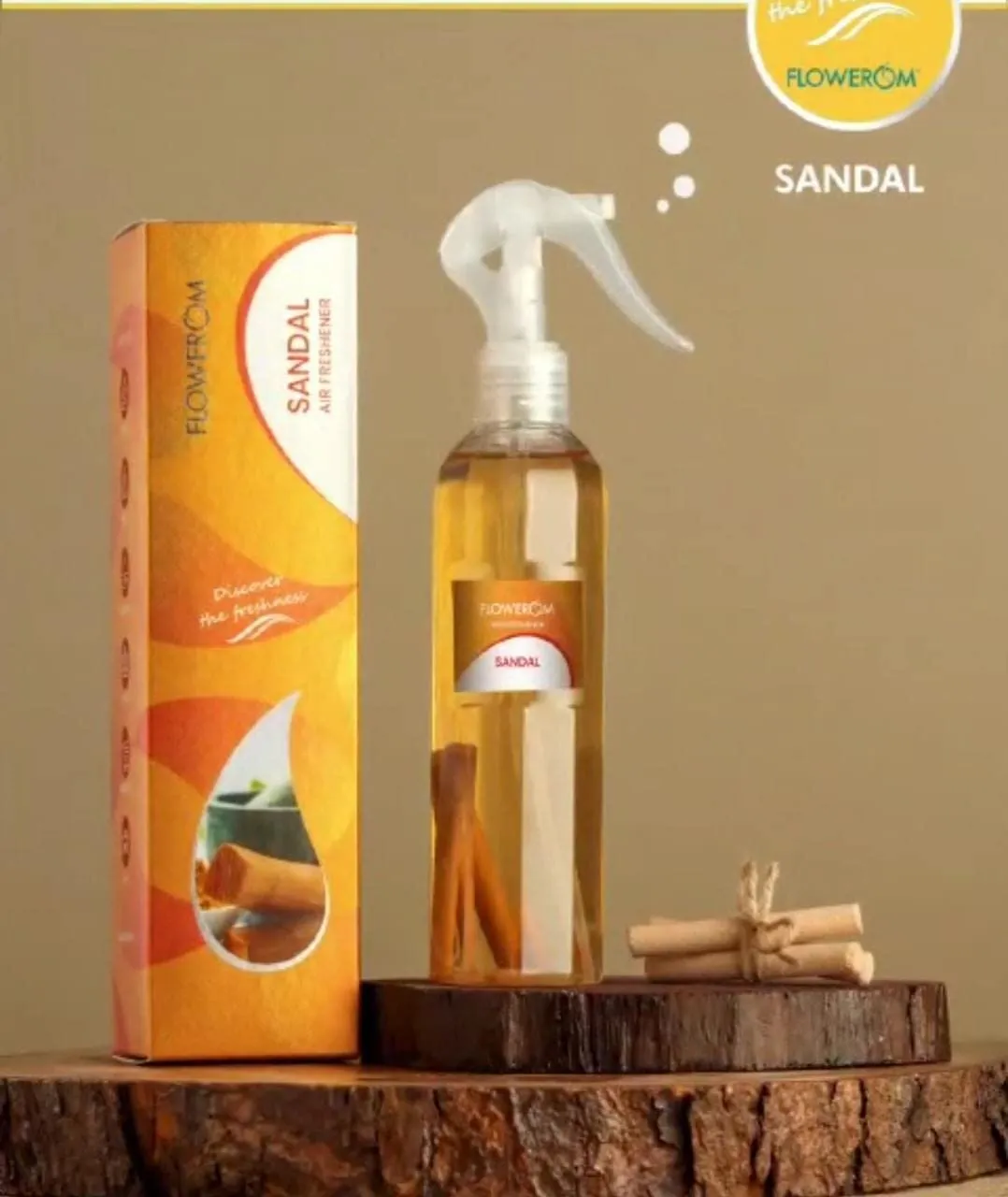 FLOWEROM Air Freshner Sandal Discover the freshness 250 Ml