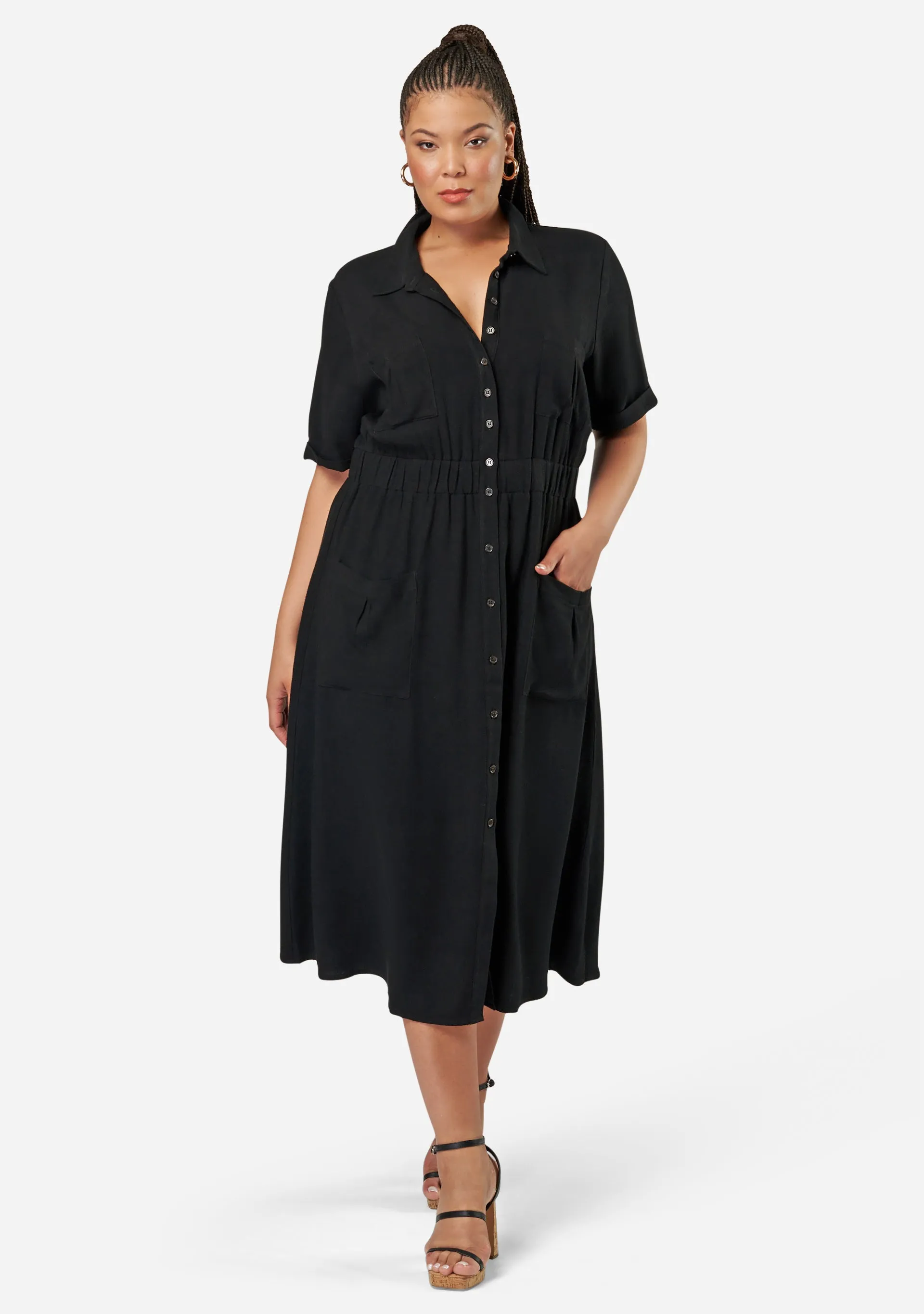 Gone Rogue Midi Shirt Dress