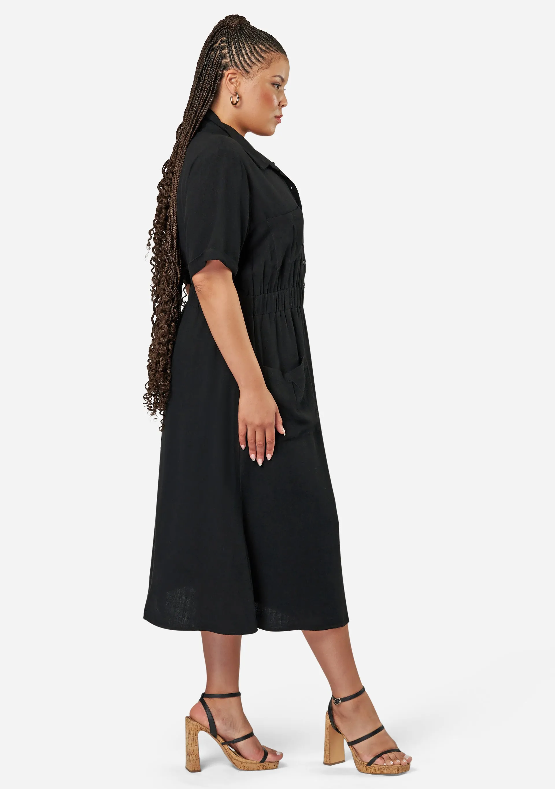 Gone Rogue Midi Shirt Dress