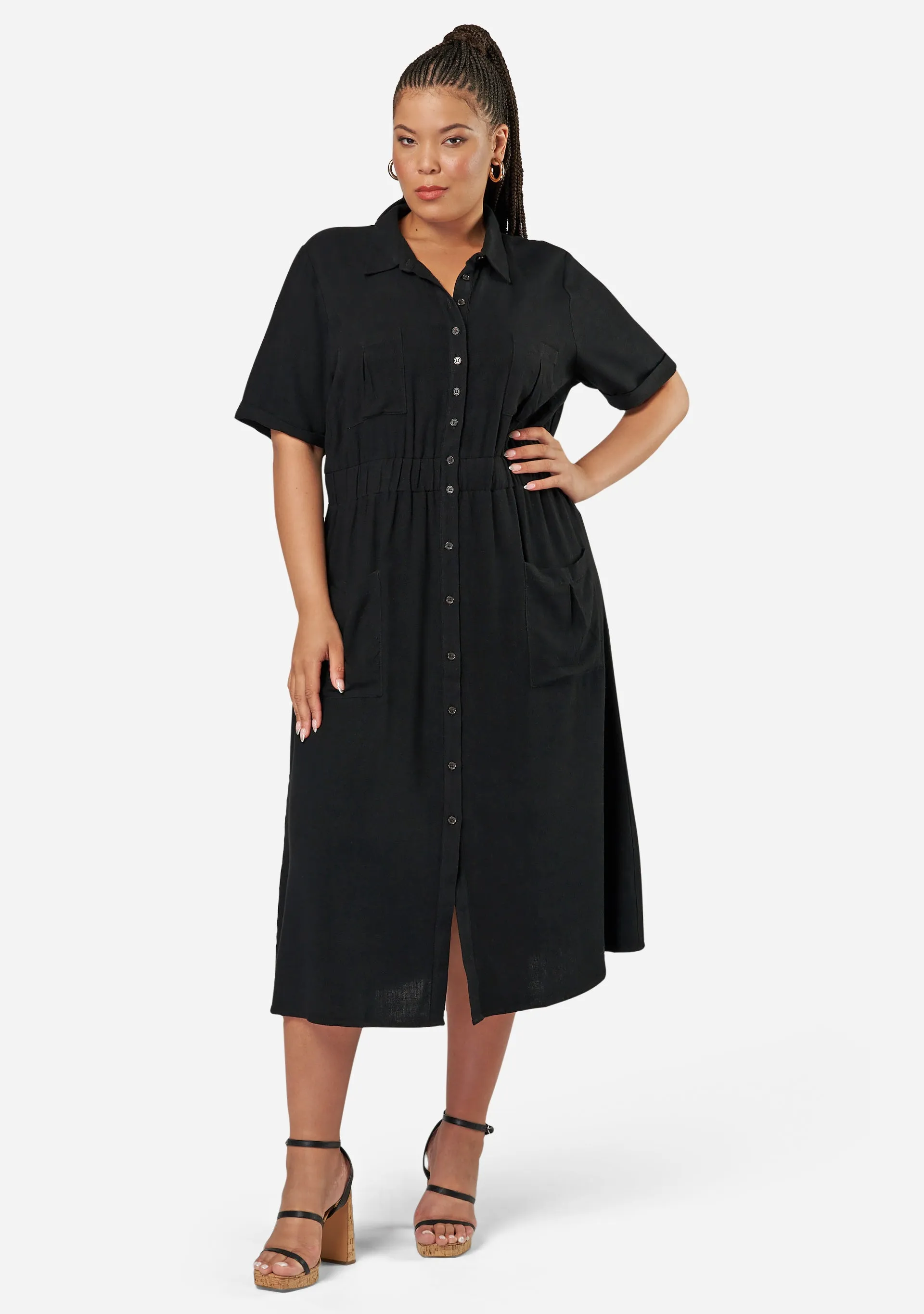 Gone Rogue Midi Shirt Dress