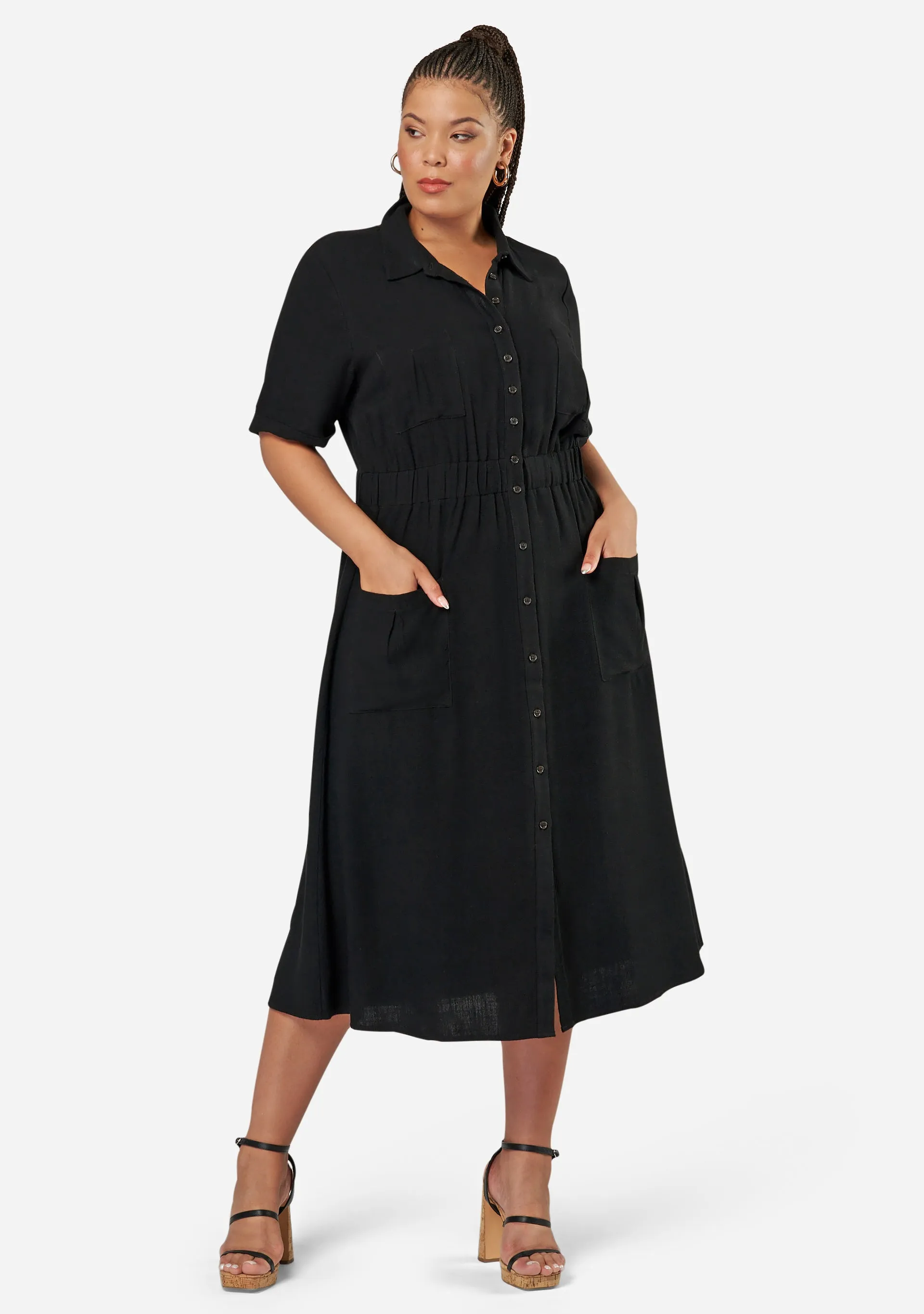 Gone Rogue Midi Shirt Dress