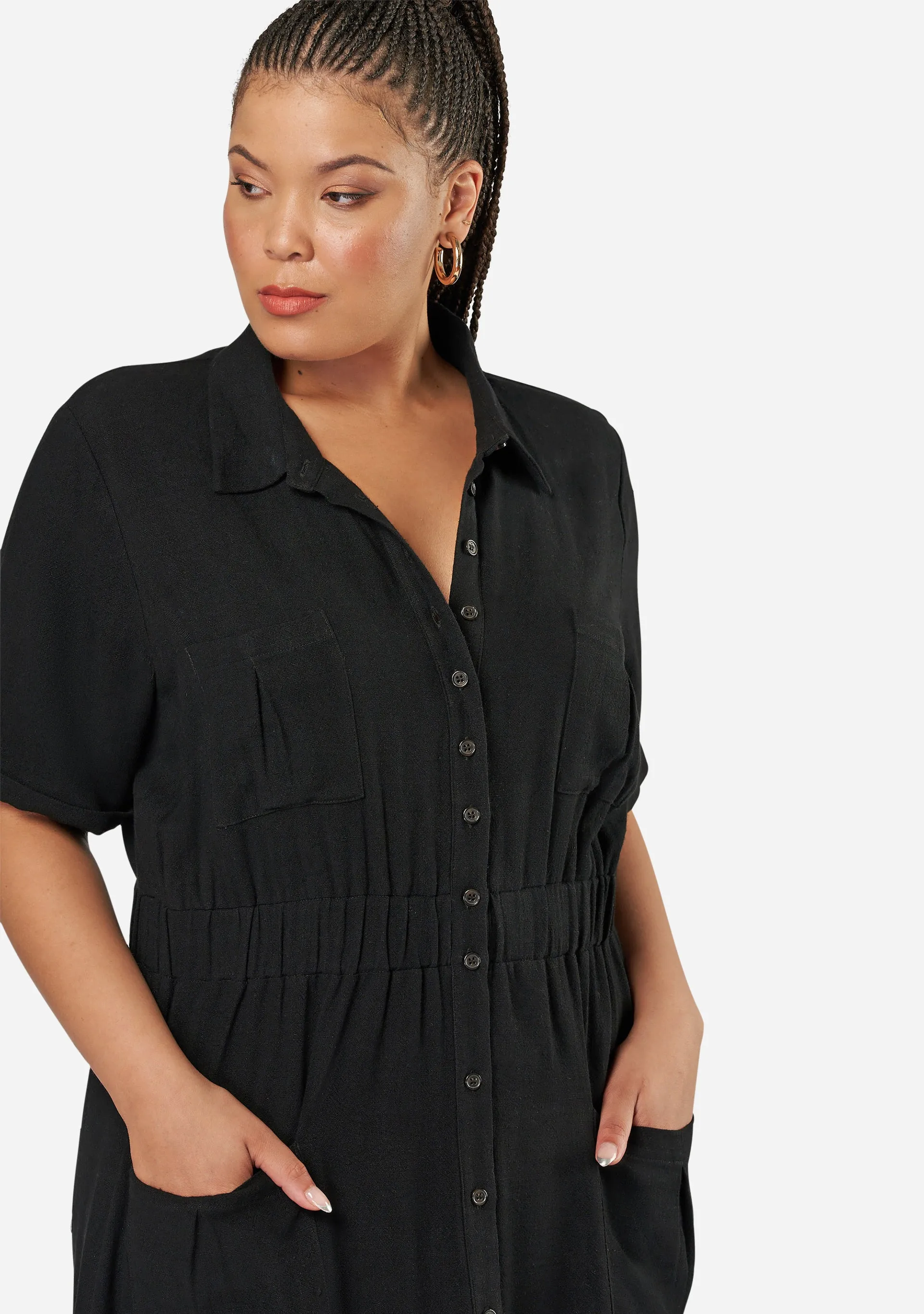 Gone Rogue Midi Shirt Dress