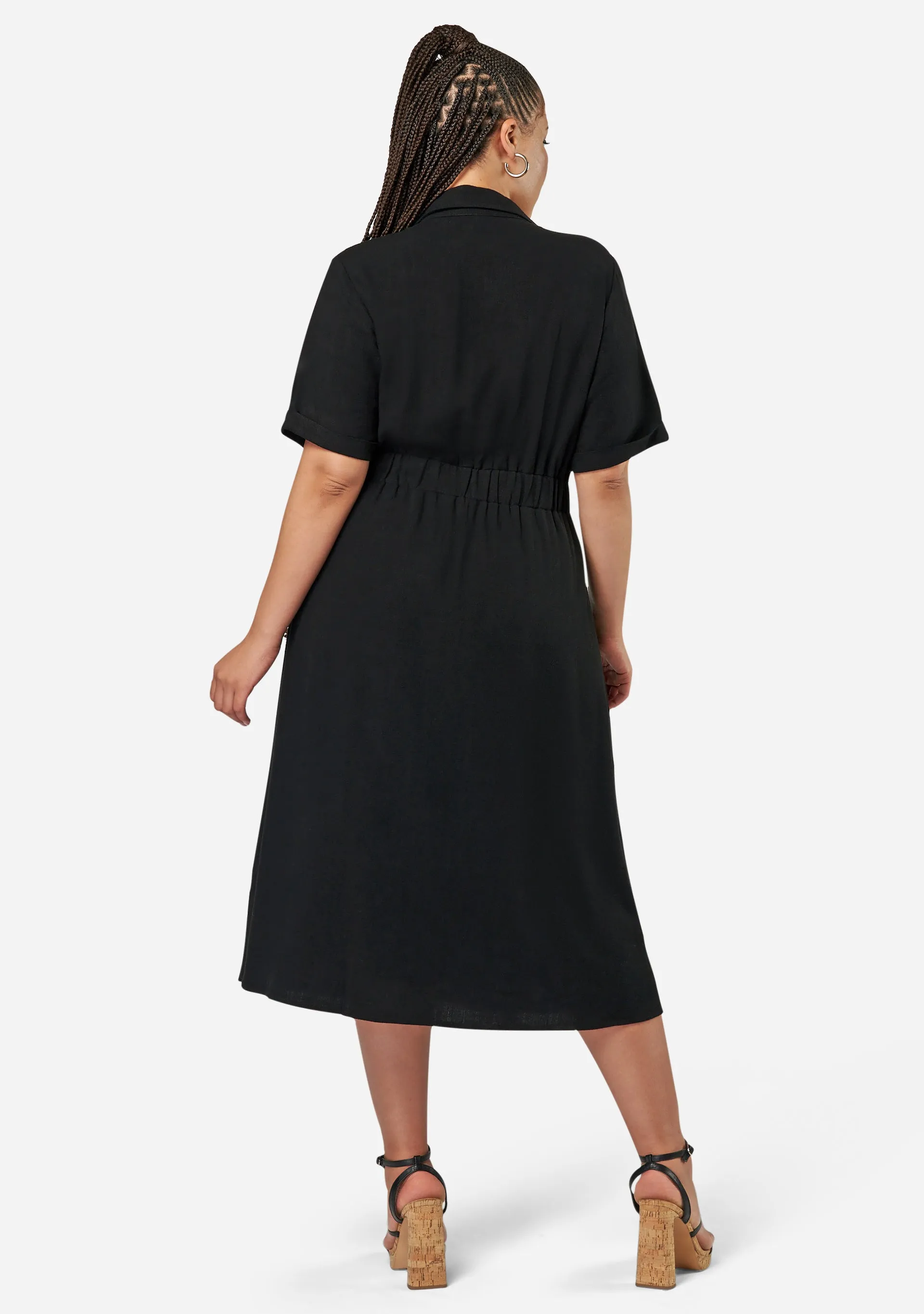 Gone Rogue Midi Shirt Dress