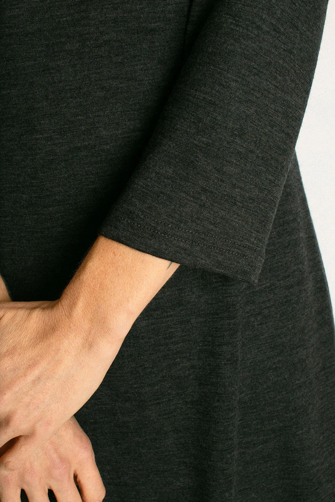 Grey Wool Basic Dress