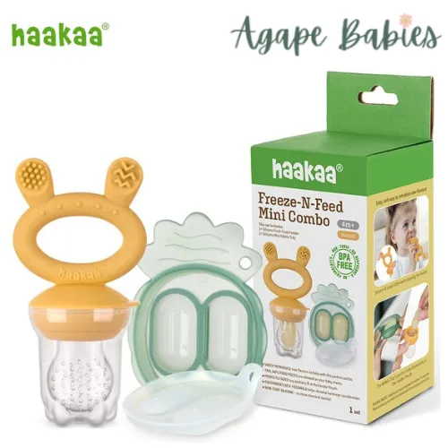 Haakaa Freeze-N-Feed Mini Combo - Feeder   Pea Green Tray - 9 Color