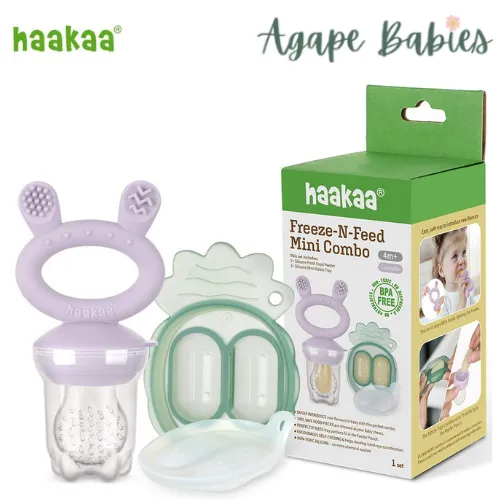 Haakaa Freeze-N-Feed Mini Combo - Feeder   Pea Green Tray - 9 Color