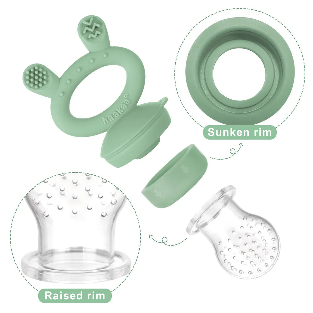 Haakaa Freeze-N-Feed Mini Combo - Feeder   Pea Green Tray - 9 Color