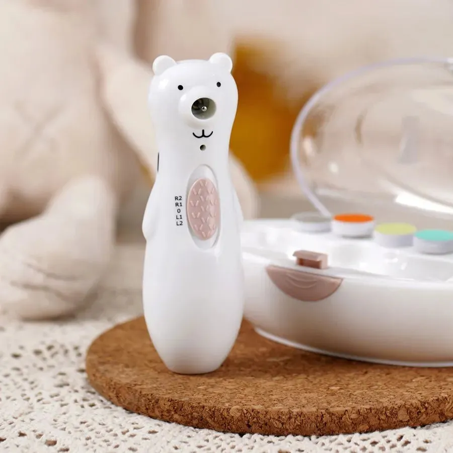 Haakaa Happii Bear Nail Care Set - USB Rechargeable