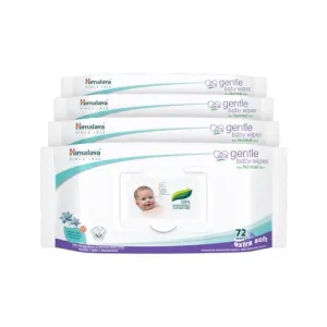 Himalaya Gentle Baby Wipes Mega Offer Pack (4N x 72's) Save Rs.101/-