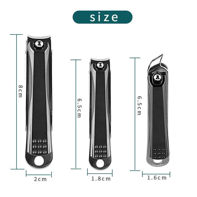 Innerhouse Stainless Steel Nail Cutters Anti-Splash Fingernail Trimmer Set Sharp & Safe Pedicure Tool Manicure Clipper with File