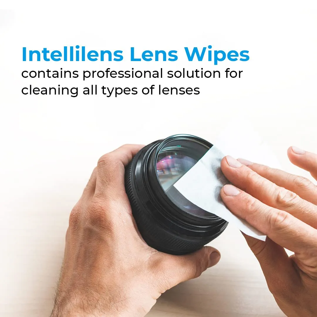 Intellilens Lens Cleaner Wipes (Pack of 60) | Cleaner Wipes for Spectacles & All Digital Screens | Fast Drying, Gentle and Scratch Free Cleaning