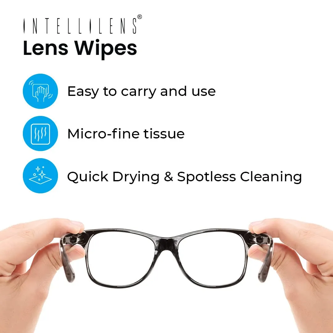 Intellilens Lens Cleaner Wipes (Pack of 60) | Cleaner Wipes for Spectacles & All Digital Screens | Fast Drying, Gentle and Scratch Free Cleaning