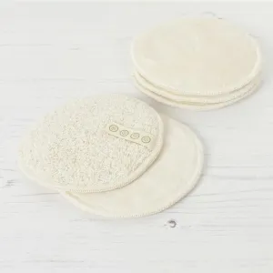 Large Organic Cotton Facial Pads - Pack of 5 White