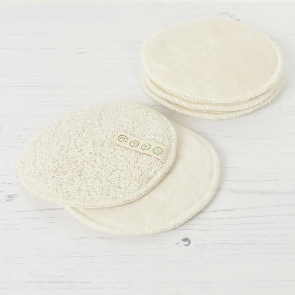 Large Organic Cotton Facial Pads - Pack of 5 White