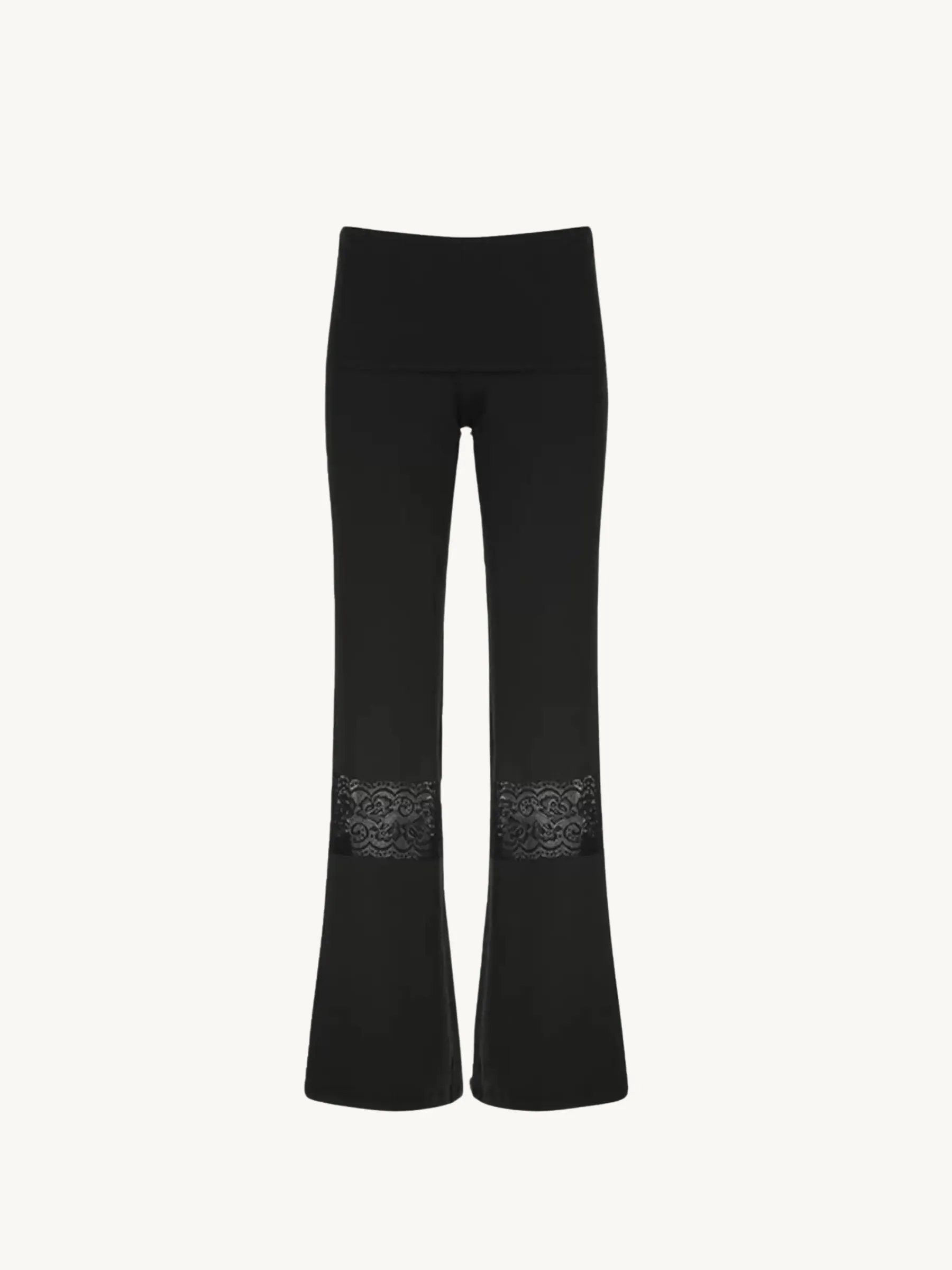 Letti Lace Panel Flared Pants