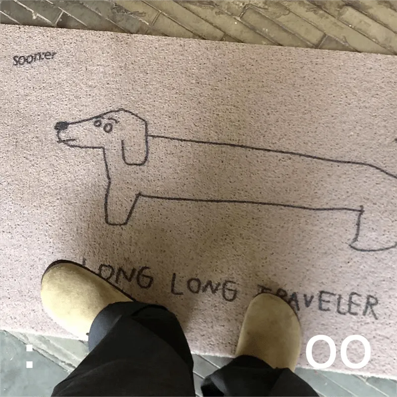 Long Long Dachshund Door mat