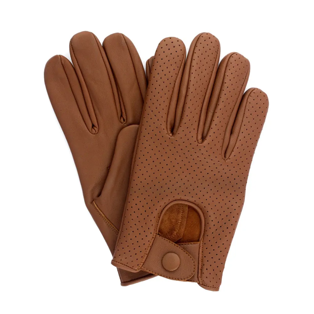 Men Driving Leather Gloves Mesh