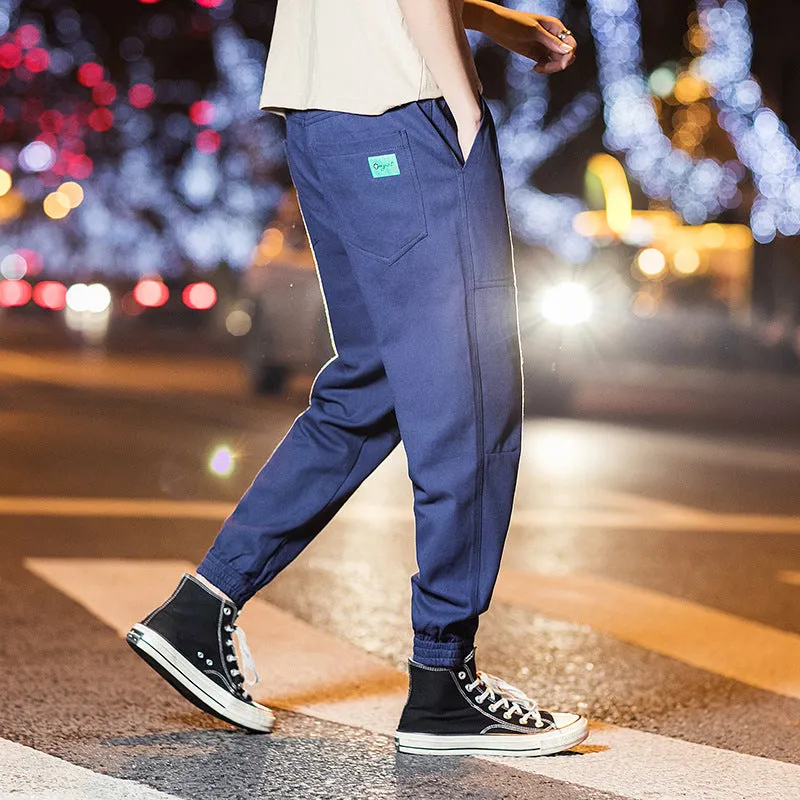 Men Trendy All-Matching Casual Long Korean Loose Street Style Ankle-Length Jogger Pants